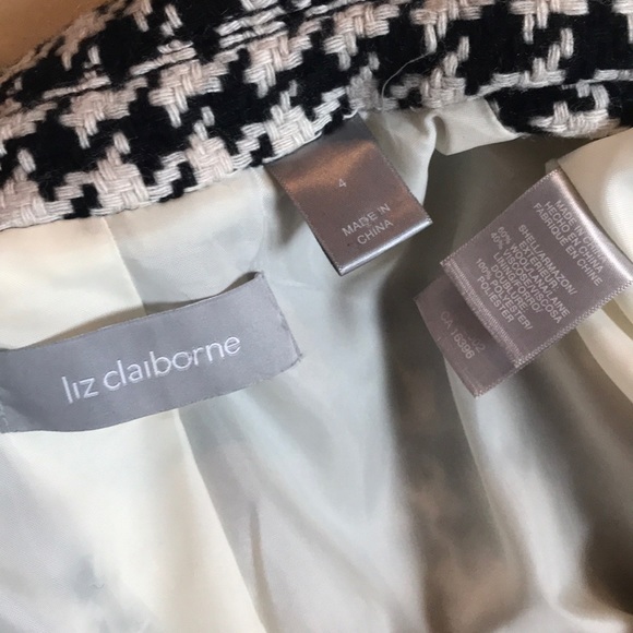 Houndstooth B+W vintage blazer. VNT Liz Claiborne - Picture 5 of 8